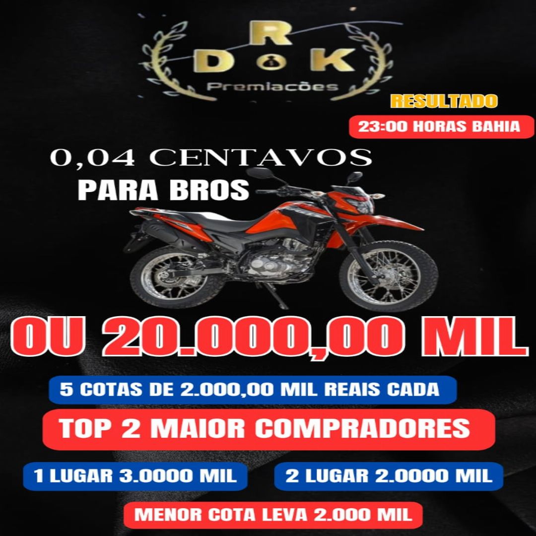 0,04 CENTAVOS PARA BROZ 0KM OU 20.0000,00 MIL REAIS