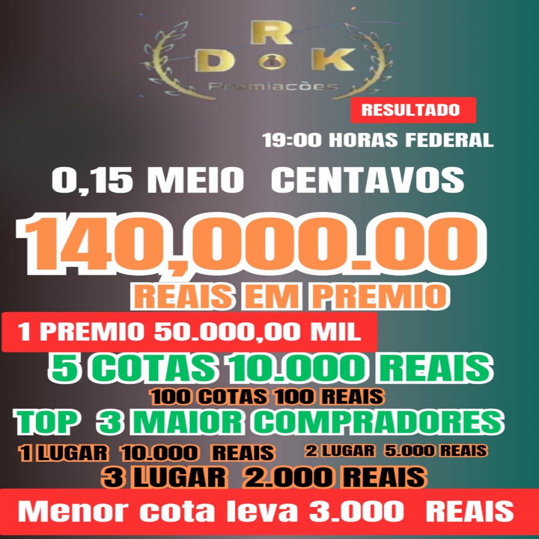 0,14 CENTAVOS PARA 130.000,00 MIL REAIS
