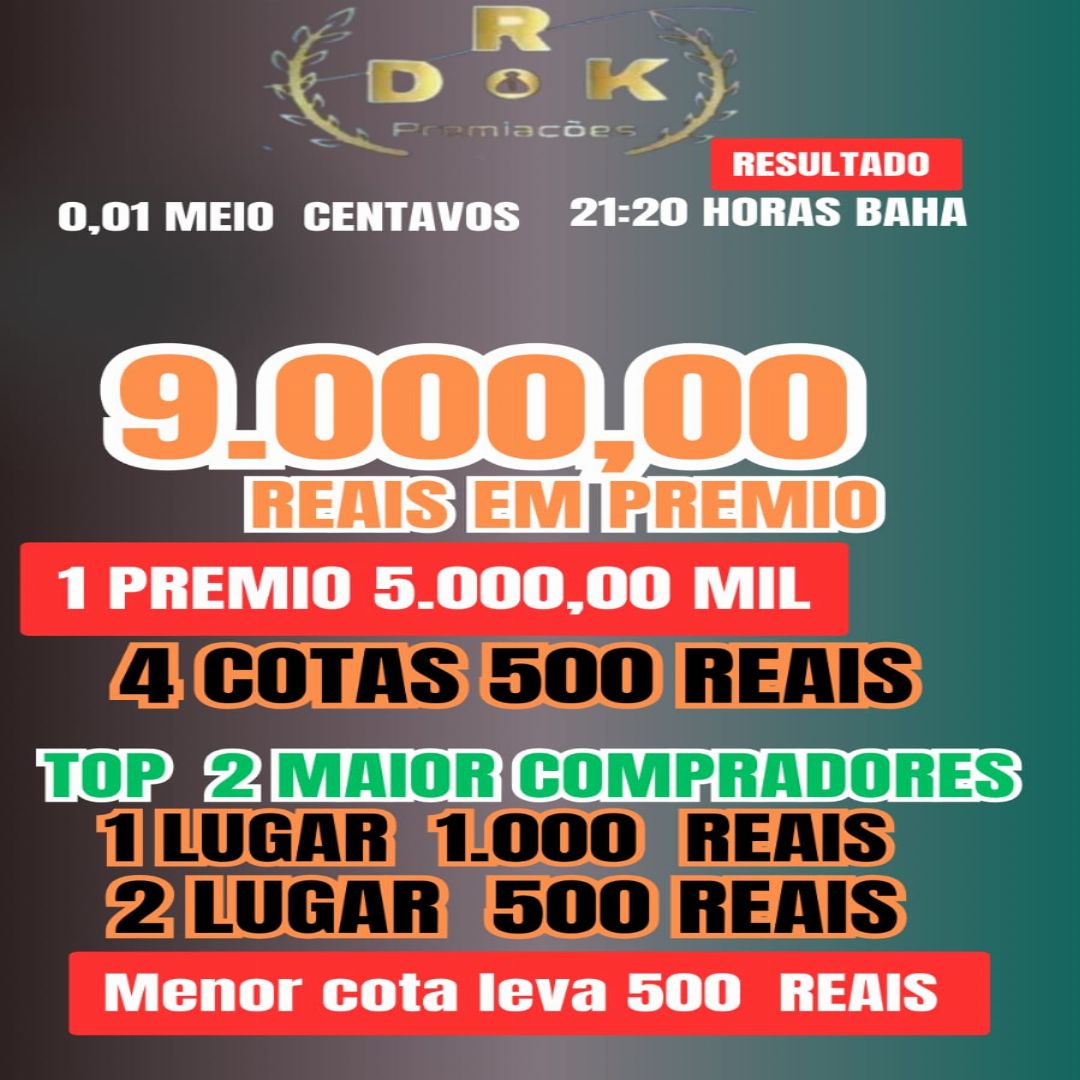 0,01 CENTAVOS PARA 9.000 MIL REAIS