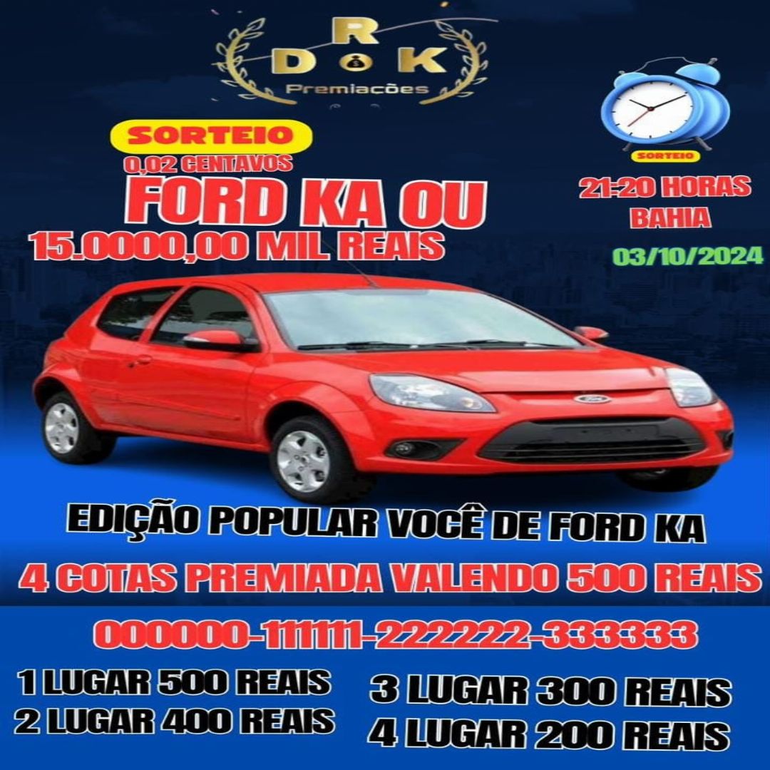 EDIÇÃO POPULAR VOCE DE FOND KA,02 CENTAVOS PARA FOND KA OU 15.000,00ML MIL REAIS