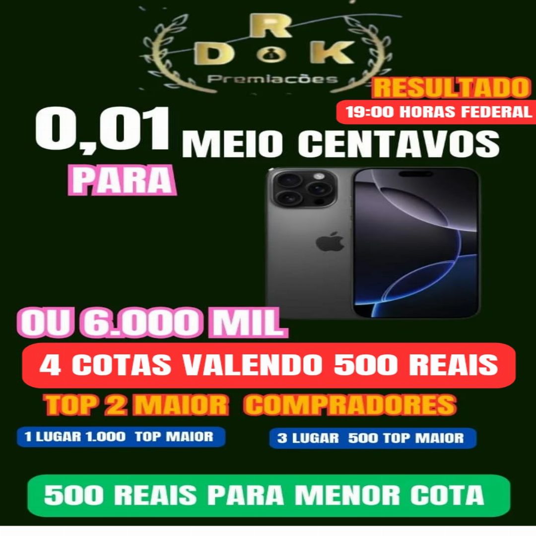 Edição voce 16 iPhone ,01 CENTAVOS PARA IPHONE 16 OU 6.0000 MIL REAIS